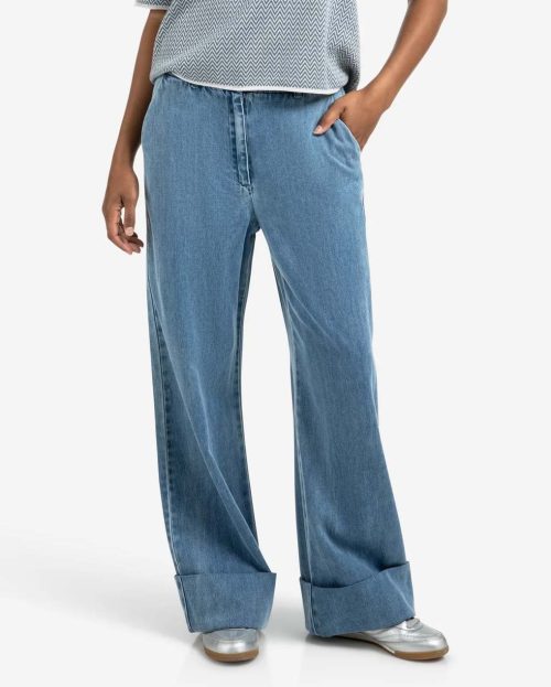 Jeans Roll Up Denim Yaya blue