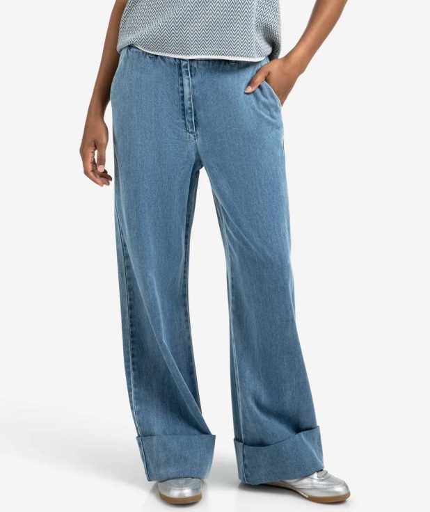 Jeans Roll Up Denim Yaya blue
