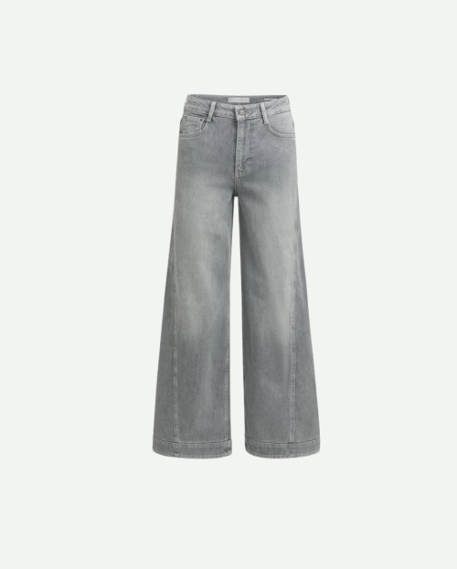 Denim jeans met wijde pijpen en naaddetails (L32)