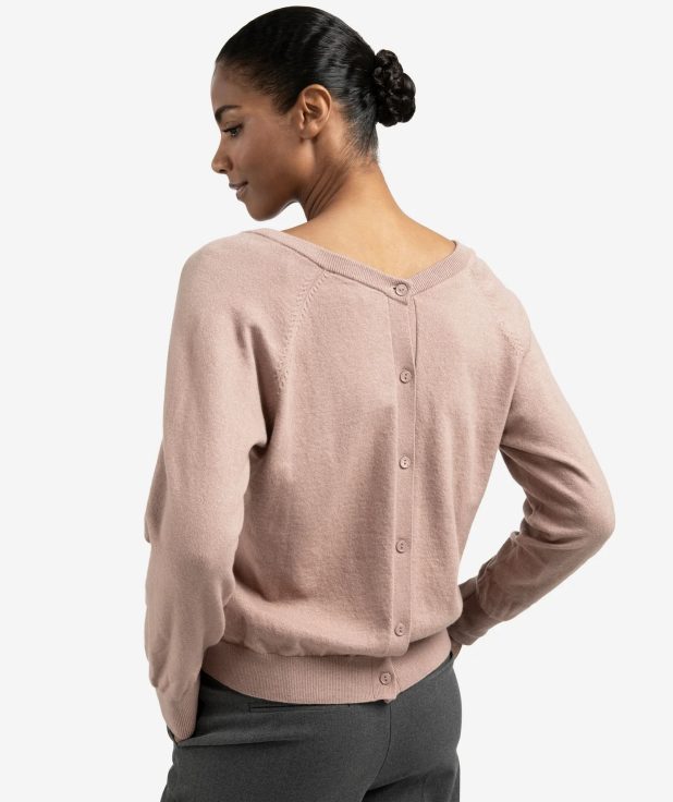 Sweater Button Blush Pink Yaya roze