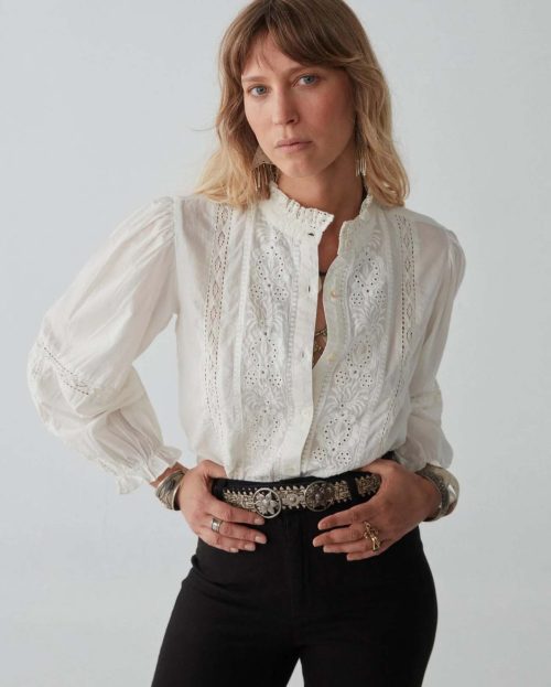 Blouse Emanuelle Ecru Maison Hotel panna cotta