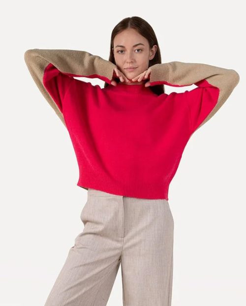 Sweater Emily Another Label rood beige