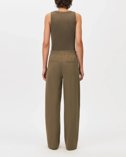 Broek met barrel-leg in viscose-mix