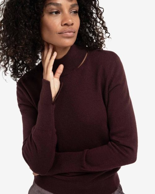 Sweater Cut-out Fudge Purple Yaya burgundy