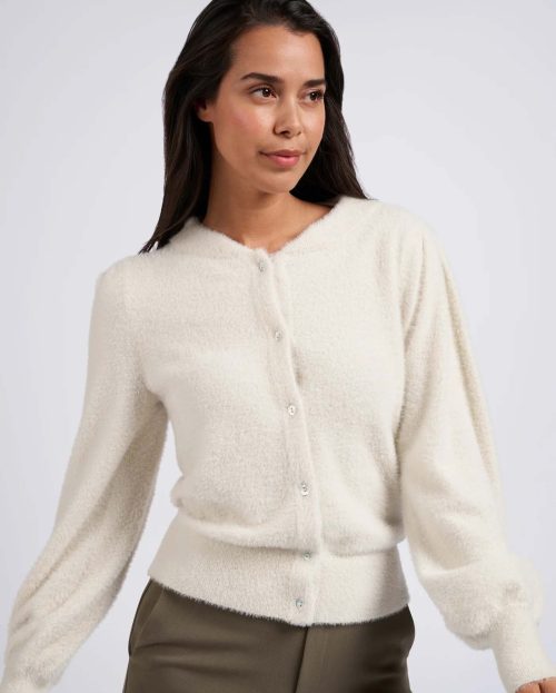 Vest Furry Chalk White Yaya ecru