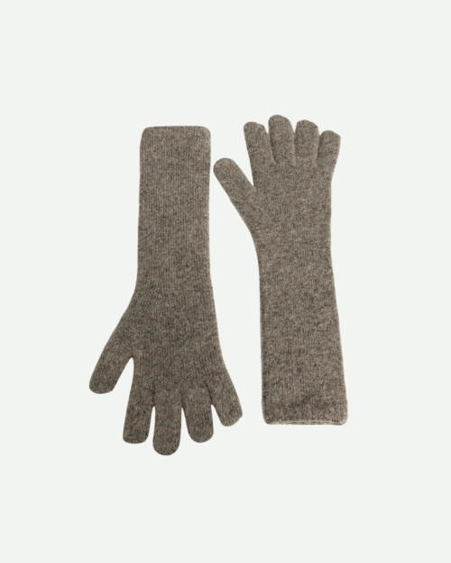 Zachte gebreide lange handschoenen