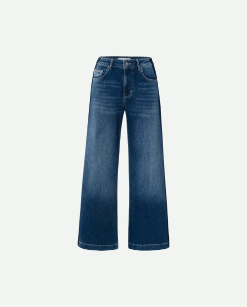Jeans High Waist Tape Yaya dark blue denim