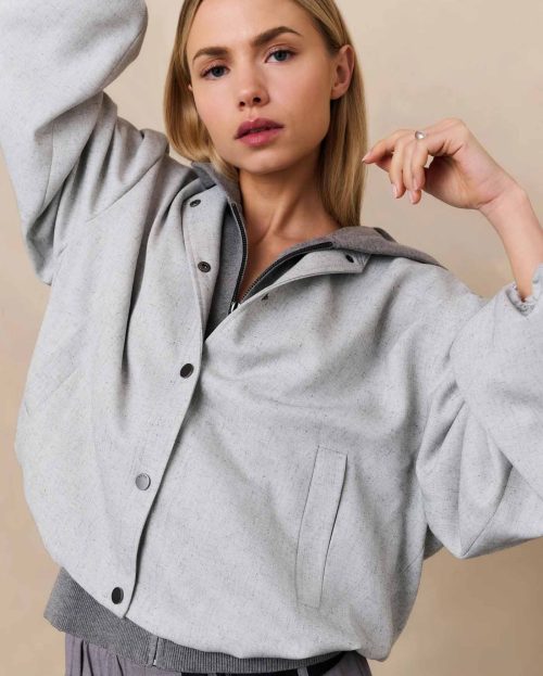 Jacket Light Grey Melange Yaya