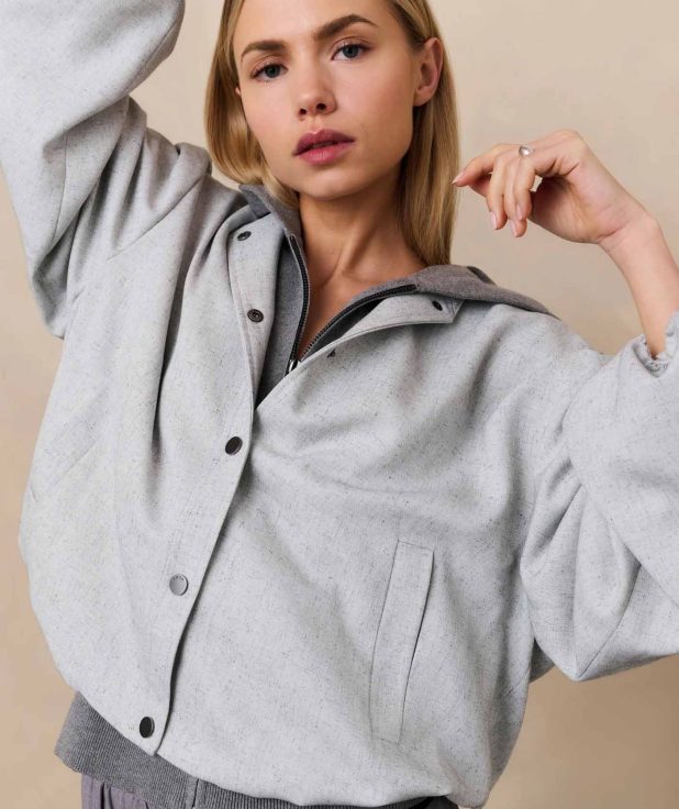 Jacket Light Grey Melange Yaya