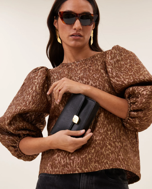 jet sparkle cheetah blouse