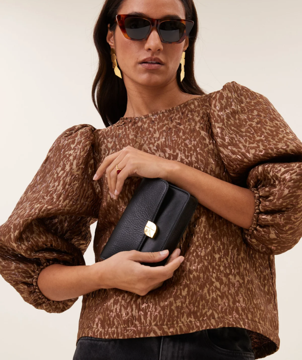 jet sparkle cheetah blouse