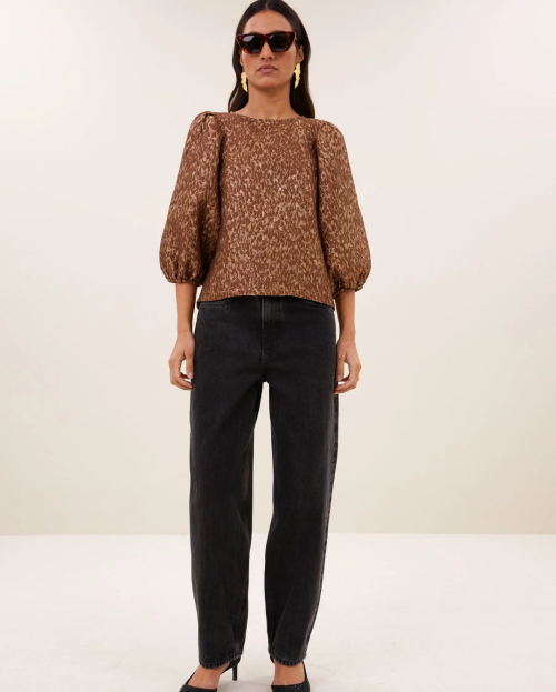 jet sparkle cheetah blouse