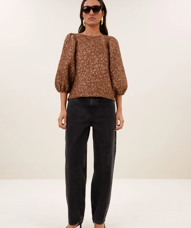 jet sparkle cheetah blouse