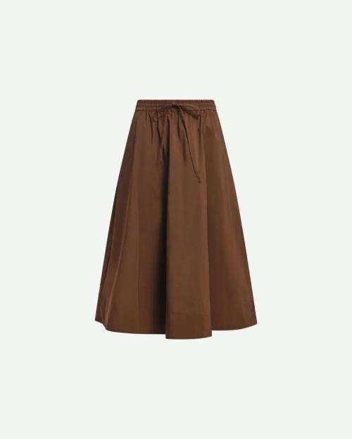 Bruine midirok met A-lijn