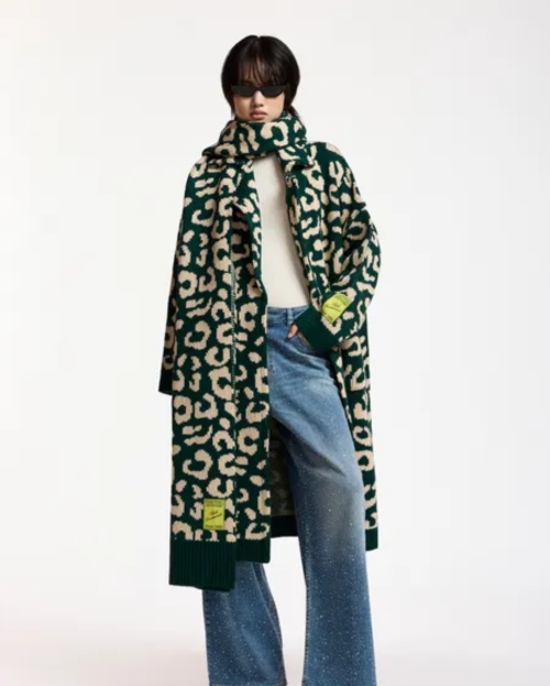 Keo midilange cardigan vest groen