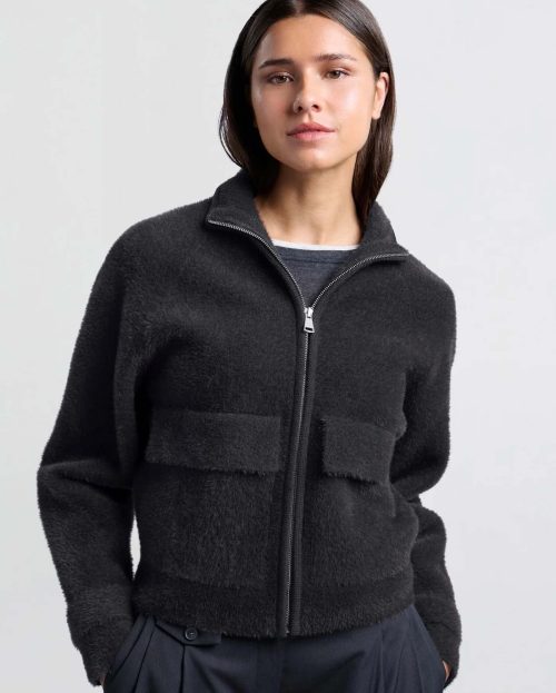 Jacket Knitted Grey Yaya antraciet grijs