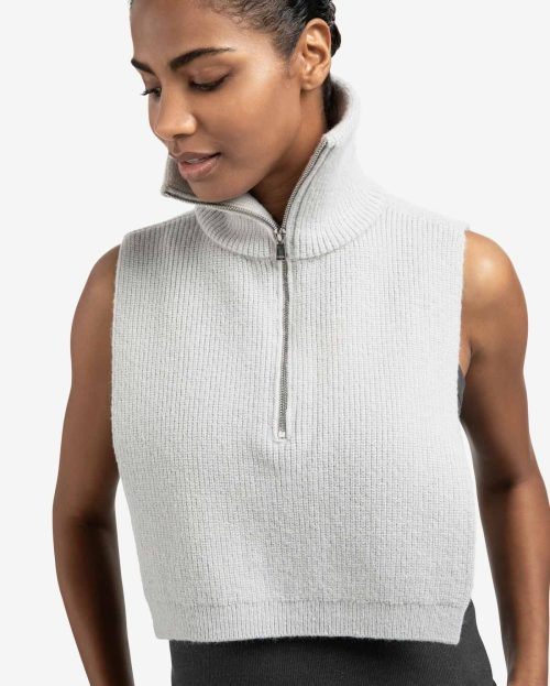 Knitted Collar Light Grey Yaya