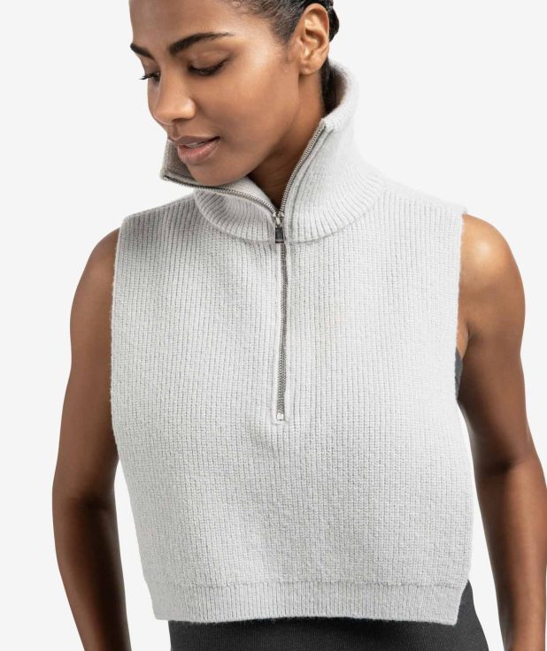 Knitted Collar Light Grey Yaya