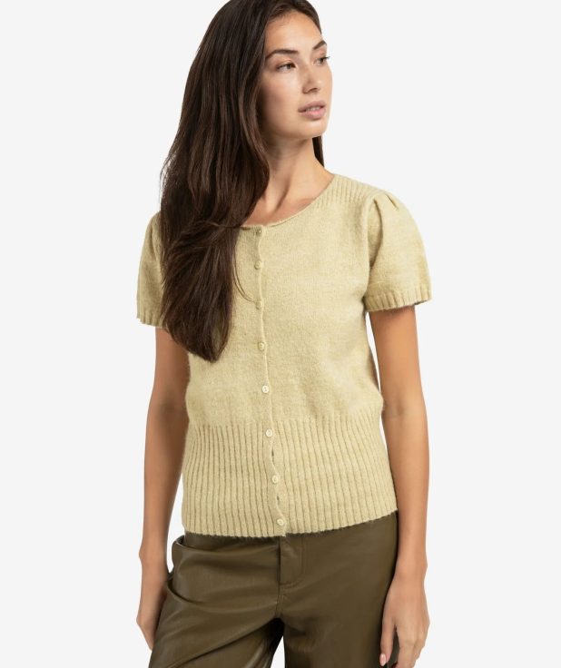 Vest Pale Olive Green Yaya groen