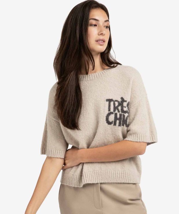 Sweater Artwork Beige Yaya