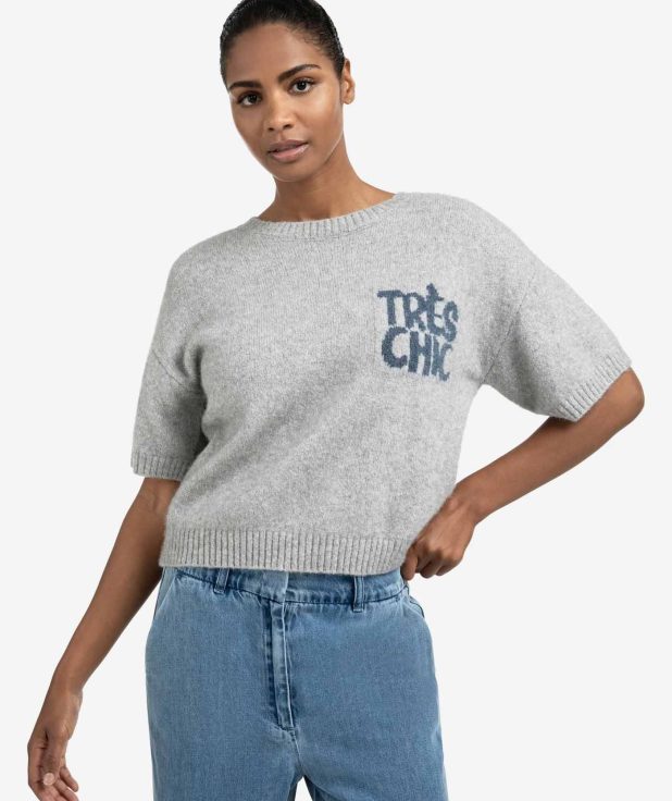 Sweater Artwork Grijs Yaya