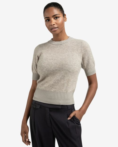 Sweater Rib Brownish Grey Yaya bruin grijs