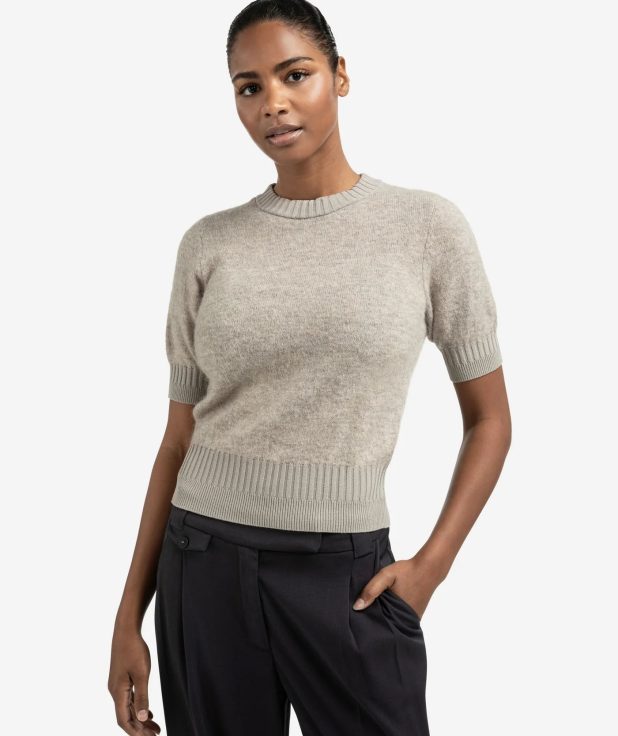 Sweater Rib Brownish Grey Yaya bruin grijs