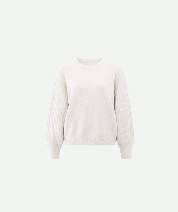 Sweater Rib Off White Yaya melange