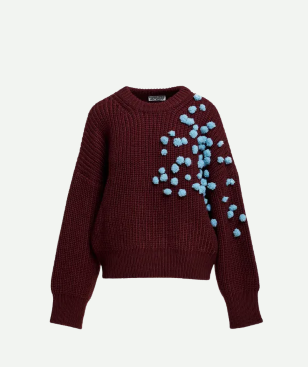 Kostar trui sweater blauw rood