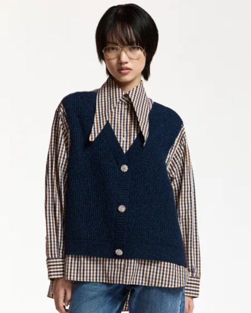 Kute blouse met spencer geruit