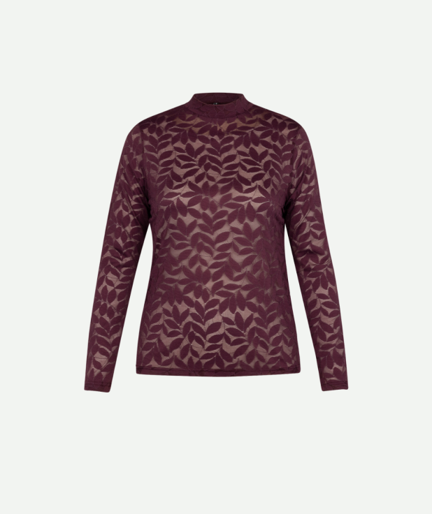 Reagan lace top - blackberry