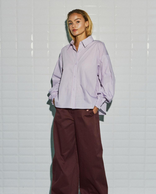 Blouse Lavender stripe
