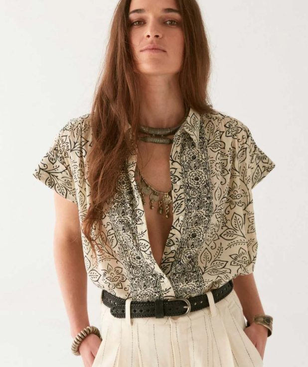 Blouse Lea Maison Hotel wit zwart