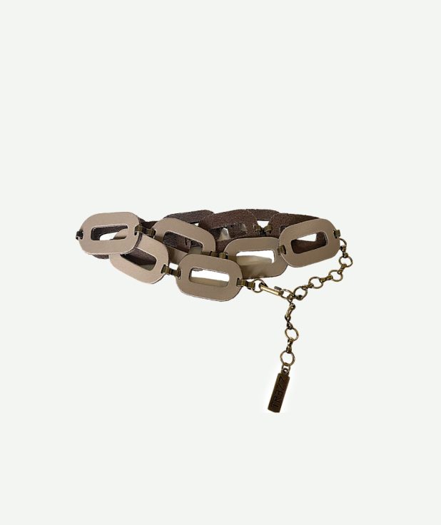 Riem Leercat Taupe Trezz