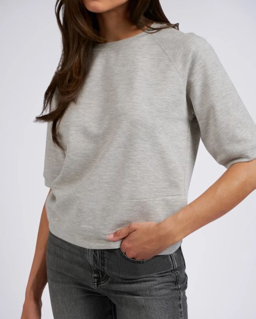 Sweatshirt Split Grey Yaya short sleeve