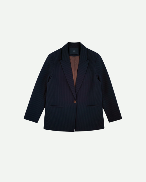 Blazer Navy Pinstripe With Black