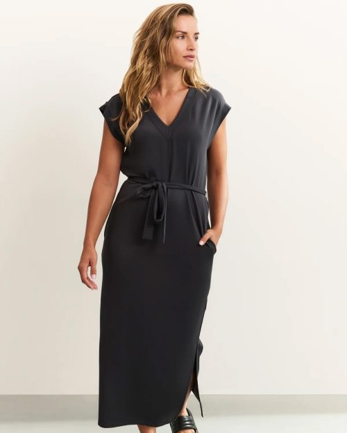 Jurk Washed Black Yaya zwart jersey dress