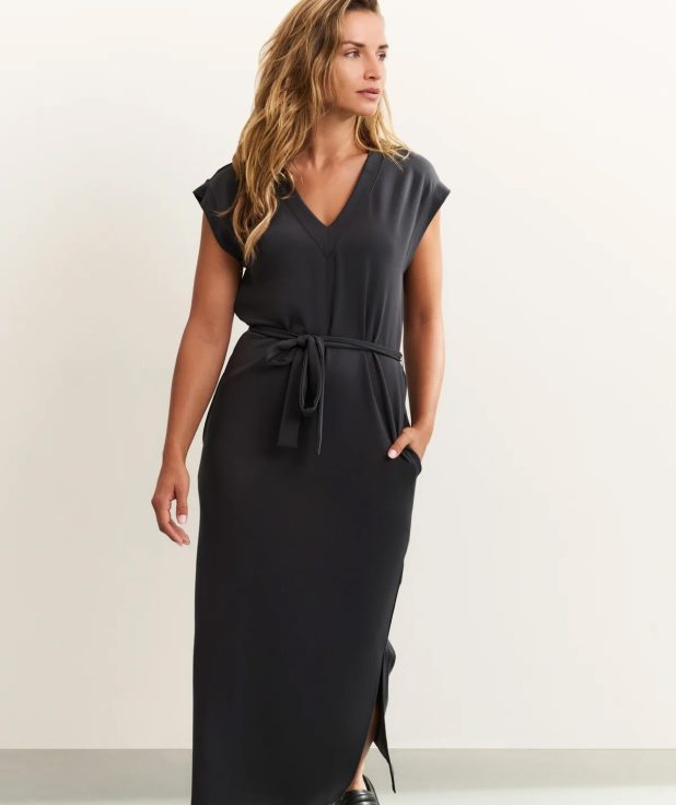 Jurk Washed Black Yaya zwart jersey dress