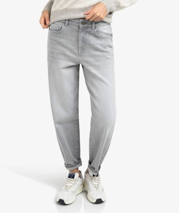 Jeans Barrel Light Grey Yaya denim