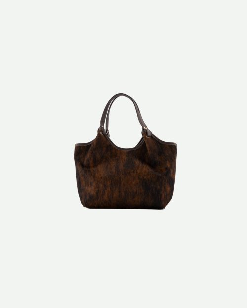 Hand bag cow lou medium teatro bruin zwart