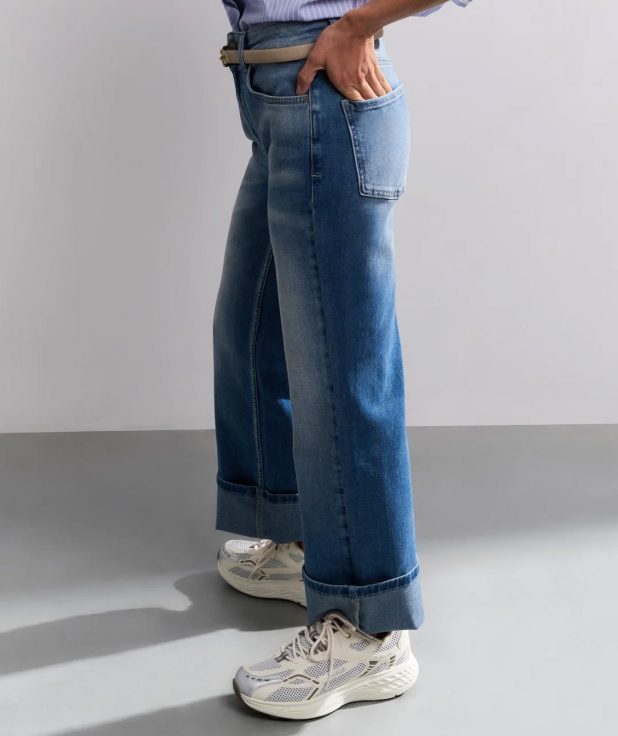 Jeans Roll-up Yaya denim blauw