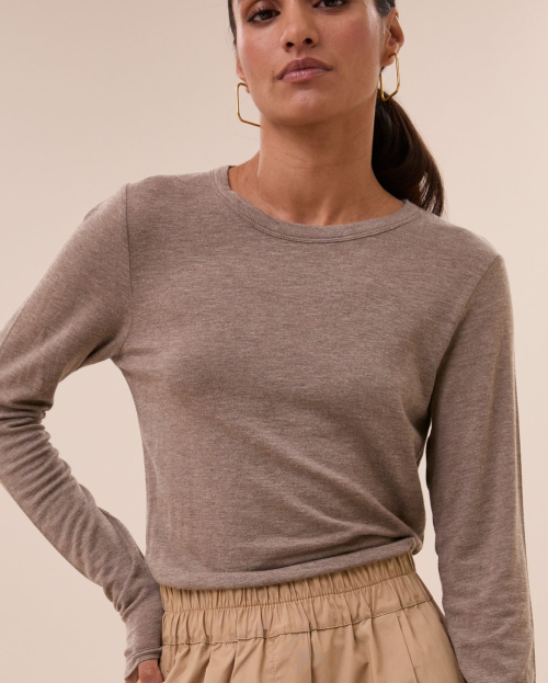 Longsleeve basic bruin by bar