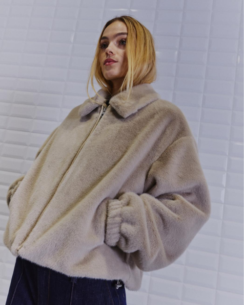 Jas Silver Faux Fur