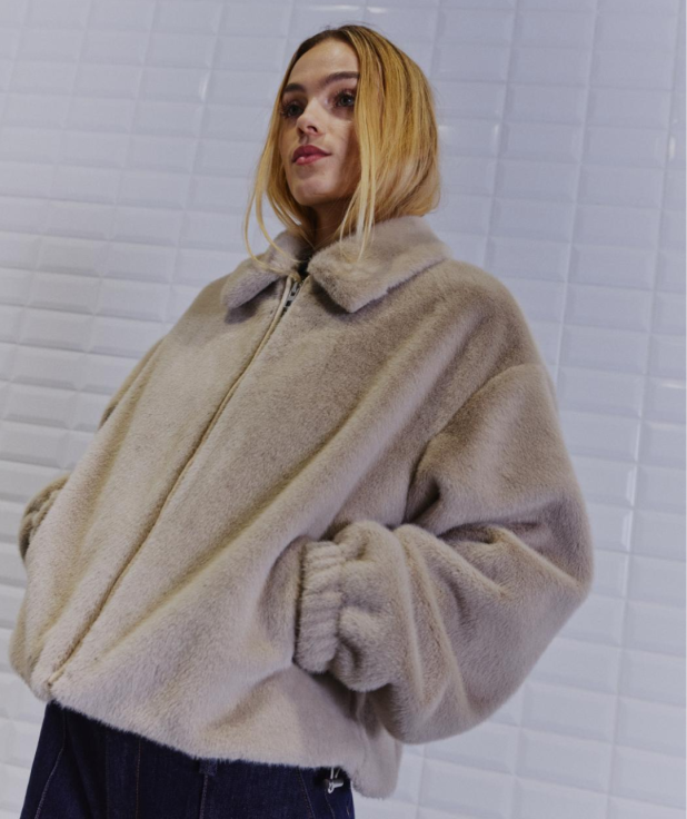 Jas Silver Faux Fur