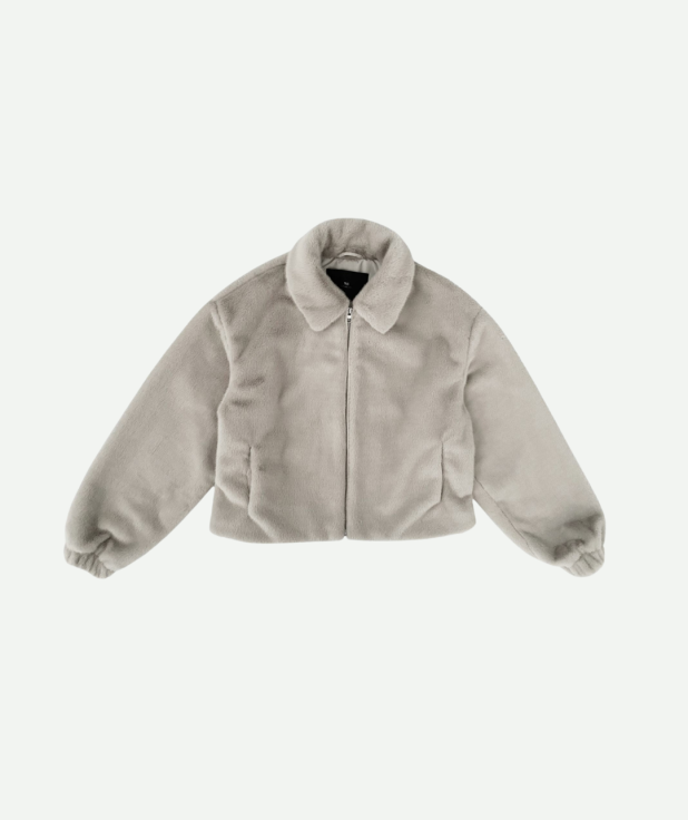 Jas Silver Faux Fur