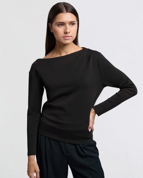 off shoulder top yaya in het zwart