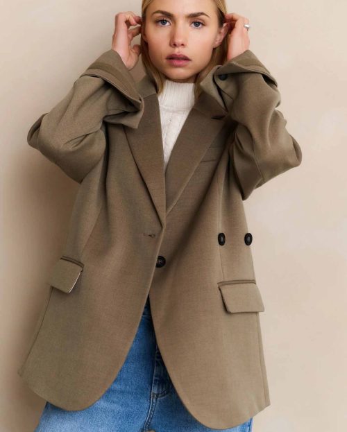 Oversized blazer met sierband op de mouw yaya