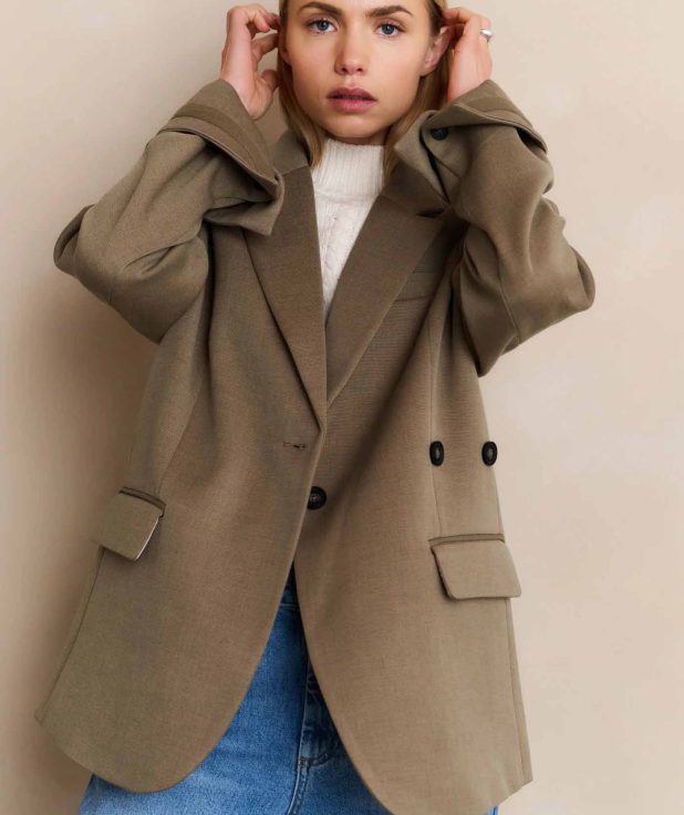 Oversized blazer met sierband op de mouw yaya