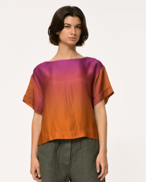 Blouse Ficelle La Fee Maraboutee verloop roze oranje