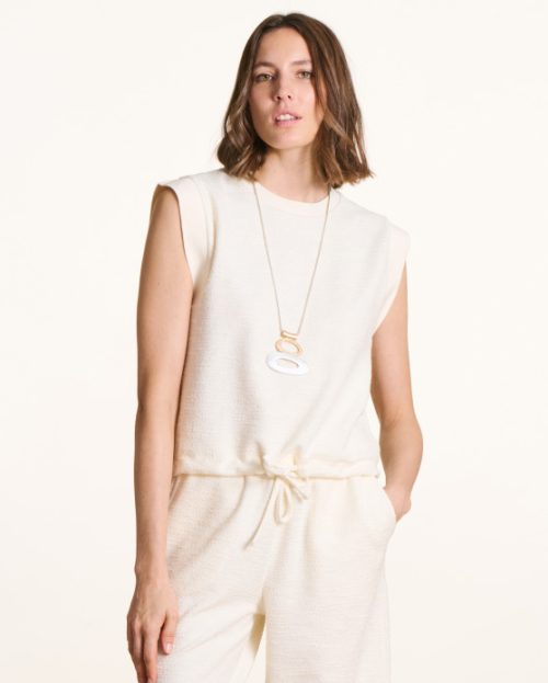 Top Fabian La Fee Maraboutee ecru